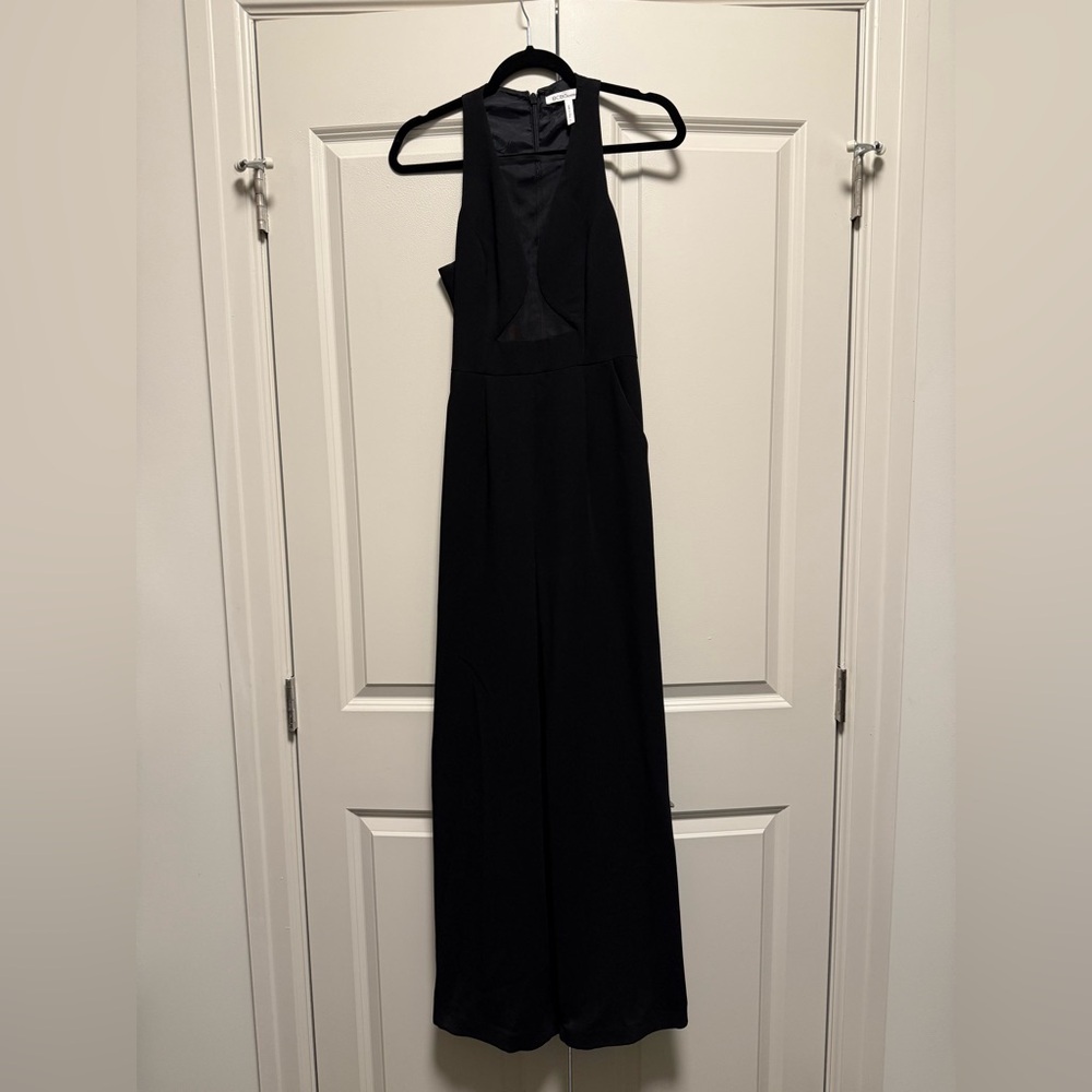 BCBG Black Mesh Jumpsuit Romper w/ Pockets